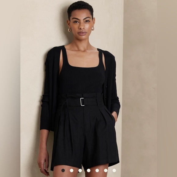 NWT! Banana Republic Linen-Blend Paperbag Short - Size 18 💎 - Picture 1 of 5